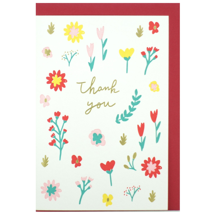 Thank you card Flowers in the group Hobby & Creativity / Holidays and seasons / Cards and envelopes at Pen Store (134638)