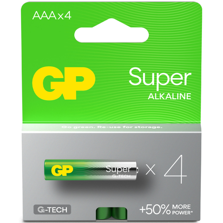 Batteries Super Alkaline AAA 4-pack in the group Hobby & Creativity / Hobby Accessories / Batteries at Pen Store (134790)