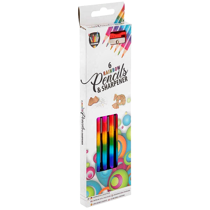 Rainbow Graphite Pencils + Sharpener in the group Kids / Kids' Pens / Coloring Pencils for Kids at Pen Store (134889)