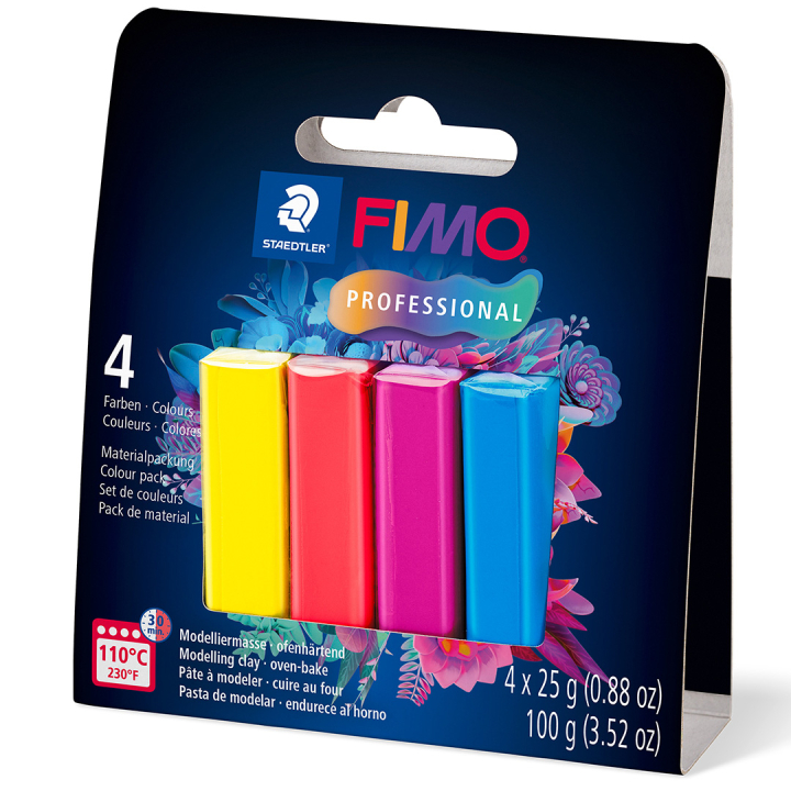 FIMO Professional half blocks Colour 4 x 25 g in the group Hobby & Creativity / Create / Modelling Clay at Pen Store (134988)