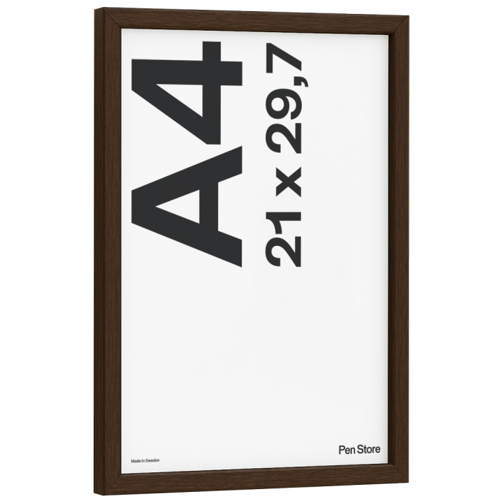 Wooden Frame Walnut Finish 21x29,7 cm A4 in the group Hobby & Creativity / Organize / Frames / Walnut-coloured frames at Pen Store (135070)