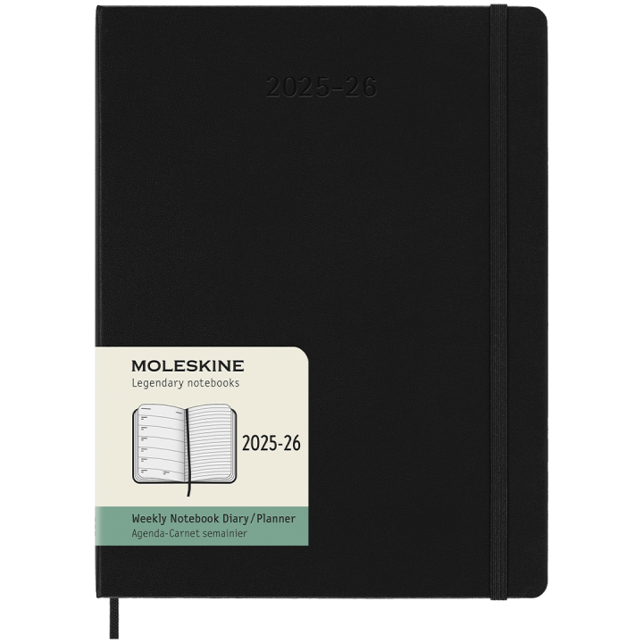 Planner 18M WeekNote Hard Cover XL Black in the group Paper & Pads / Planners / 18-Month Planners at Pen Store (135592)