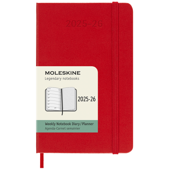 Planner 18M WeekNote Hard Cover Pocket Red in the group Paper & Pads / Planners / 18-Month Planners at Pen Store (135601)