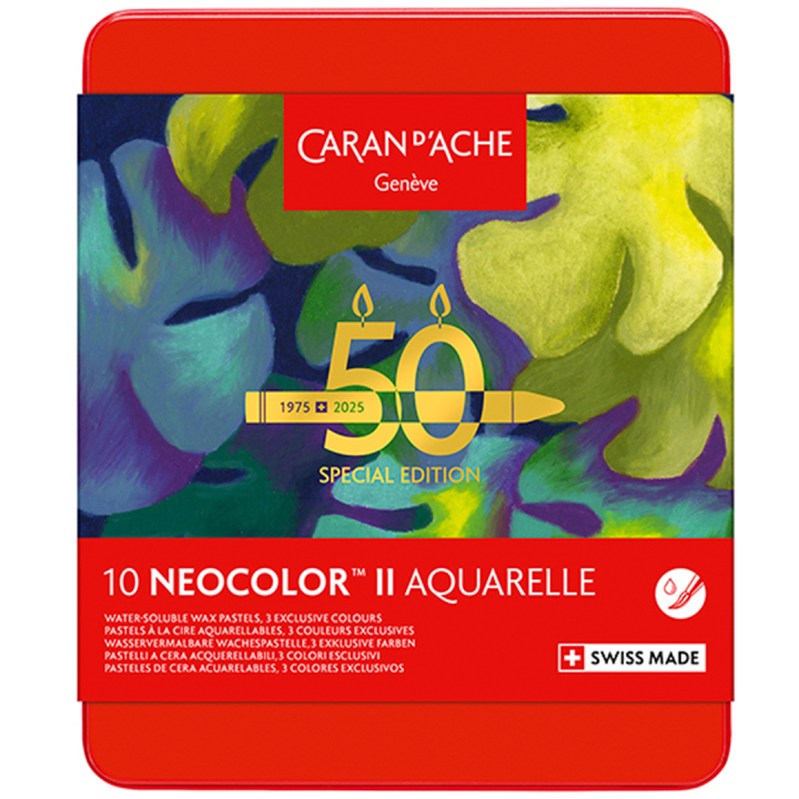 Neocolor II Aquarelle 50 Years Lush 10-set in the group Art Supplies / Artist colours / Pastels / Wax pastels at Pen Store (135628)