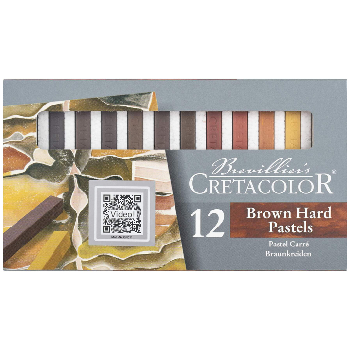 Pastel Chalks Hard Brown/Red 12-set in the group Art Supplies / Crayons & Graphite / Pastel Crayons at Pen Store (135651)