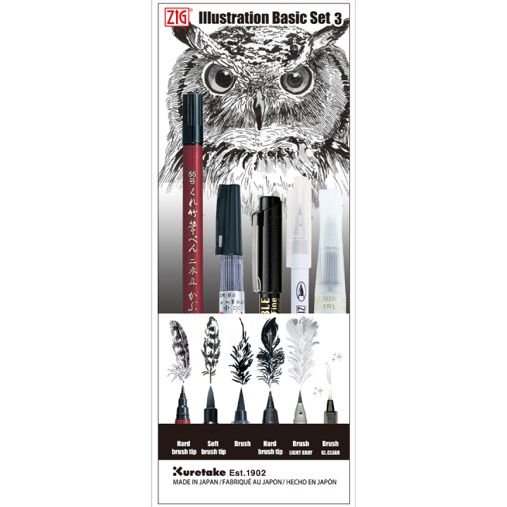 Inktober Illustration Basic Set 5 pcs in the group Pens / Artist Pens / Brush Pens at Pen Store (135666)