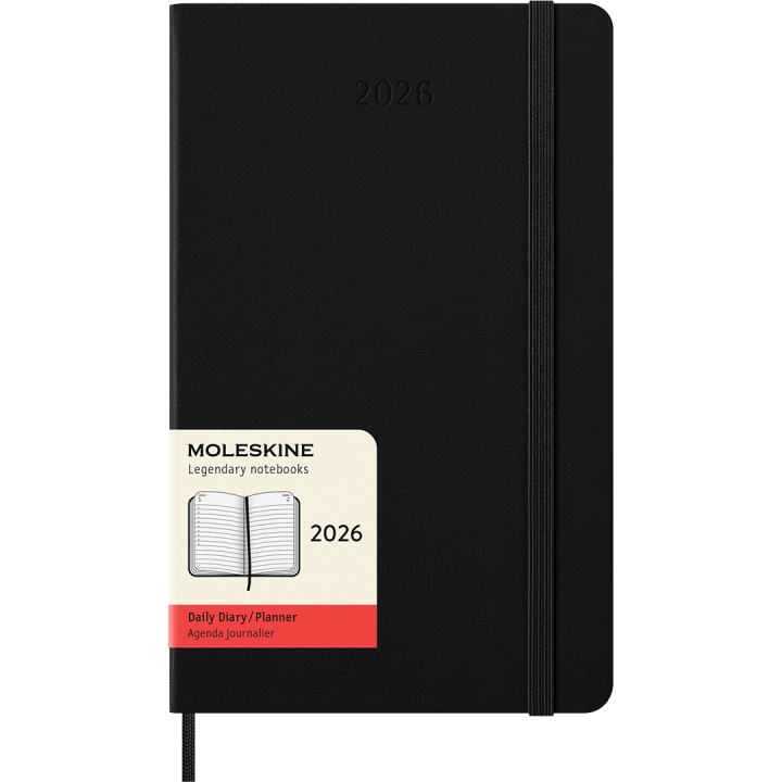 Planner 12M Daily 2026 Hardcover Large Black in the group Paper & Pads / Planners / 12-Month Planners at Pen Store (136081)