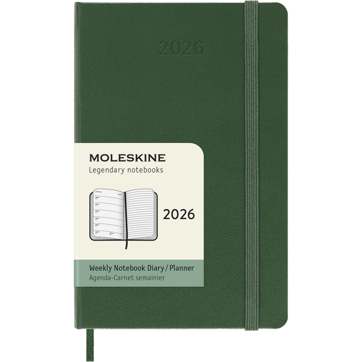 Planner 12M Weekly Notebook 2026 Hardcover Pocket Myrtle Green in the group Paper & Pads / Planners / 12-Month Planners at Pen Store (136120)