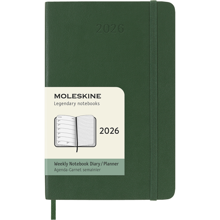 Planner 12M Weekly Notebook 2026 Softcover Pocket Myrtle Green in the group Paper & Pads / Planners / 12-Month Planners at Pen Store (136121)