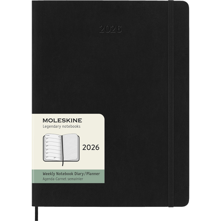 Planner 12M Weekly Notebook 2026 Softcover XL Black in the group Paper & Pads / Planners / 12-Month Planners at Pen Store (136127)