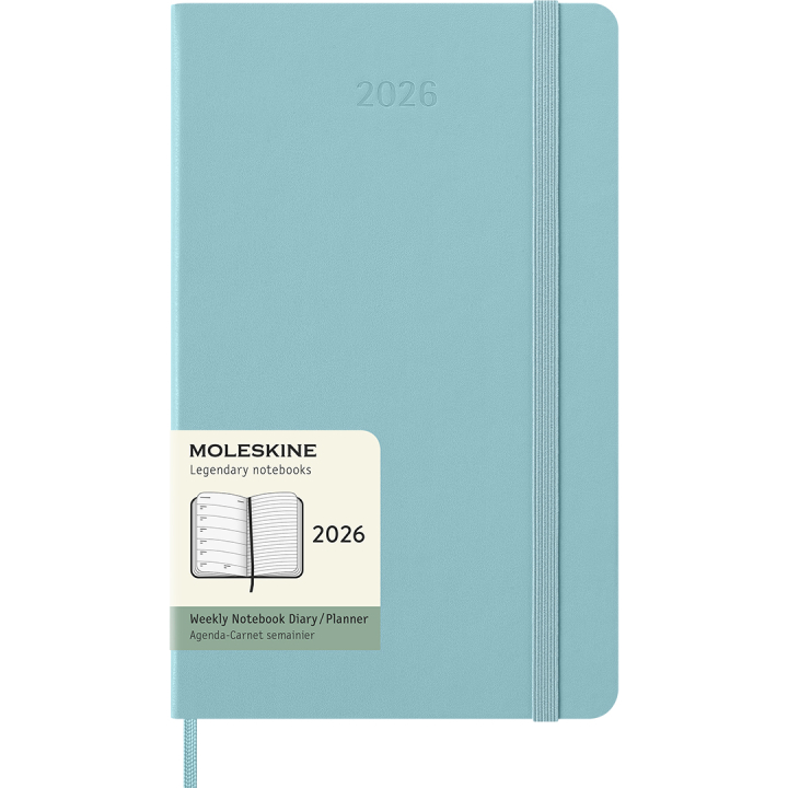 Planner 12M Weekly Notebook 2026 Hardcover Large Aquamarine in the group Paper & Pads / Planners / 12-Month Planners at Pen Store (136132)