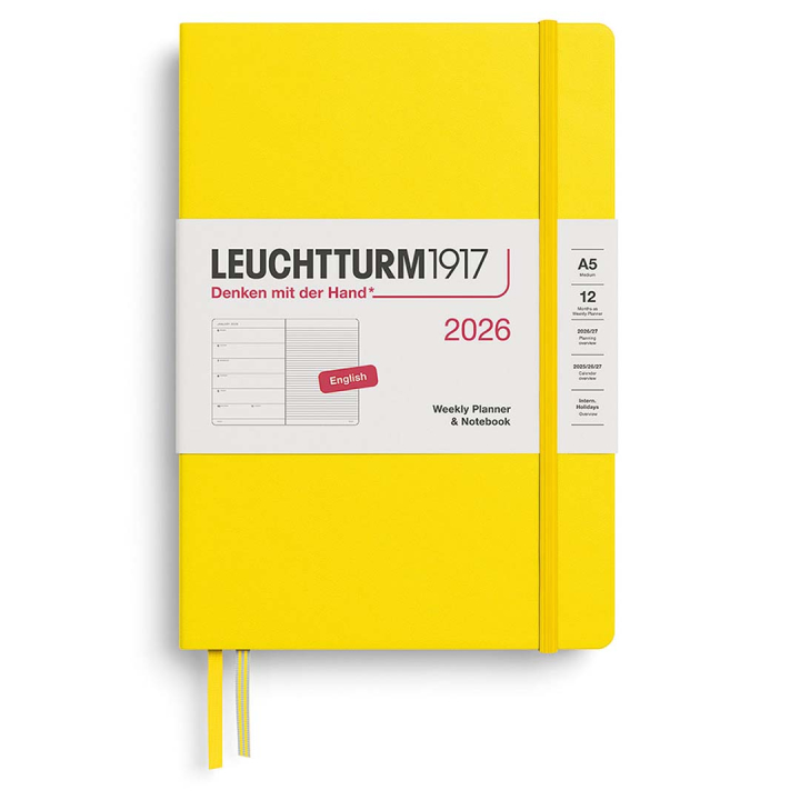 Planner Weekly Planner & Notebook 2026 A5 Lemon in the group Paper & Pads / Planners / 12-Month Planners at Pen Store (136222)