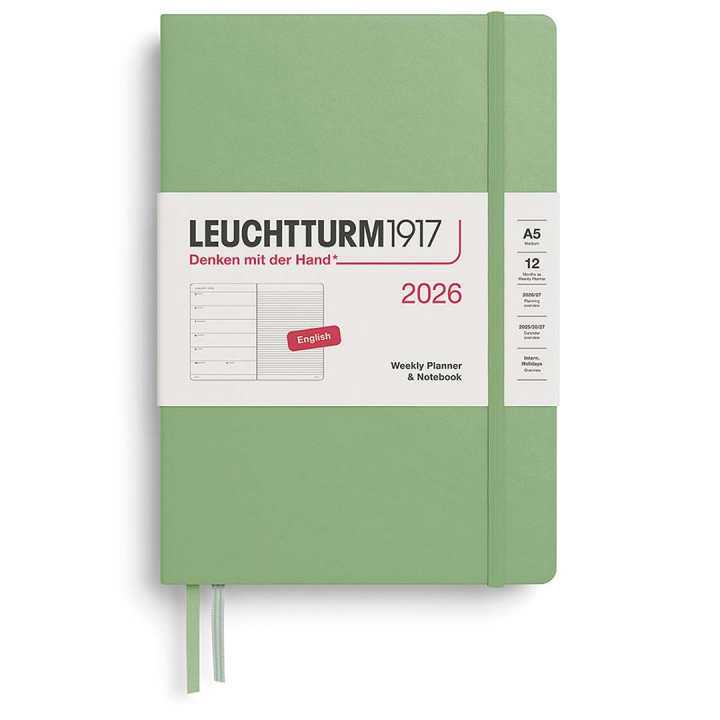 Planner Weekly Planner & Notebook 2026 A5 Sage in the group Paper & Pads / Planners / 12-Month Planners at Pen Store (136223)