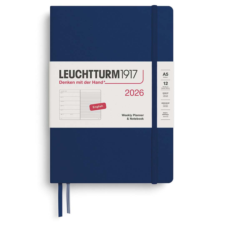 Planner Weekly Planner & Notebook 2026 A5 Navy in the group Paper & Pads / Planners / 12-Month Planners at Pen Store (136228)