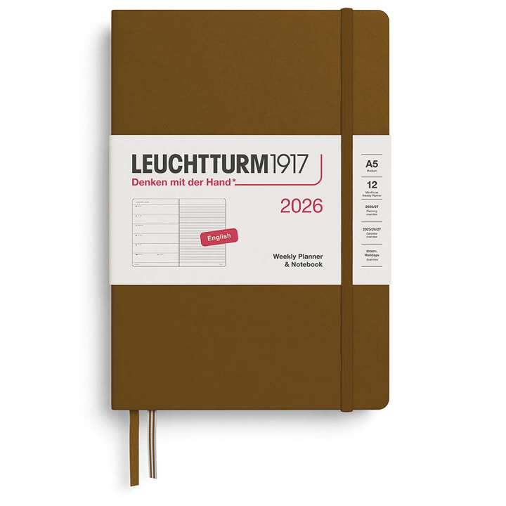 Planner Weekly Planner & Notebook 2026 A5 Spice Brown in the group Paper & Pads / Planners / 12-Month Planners at Pen Store (136229)