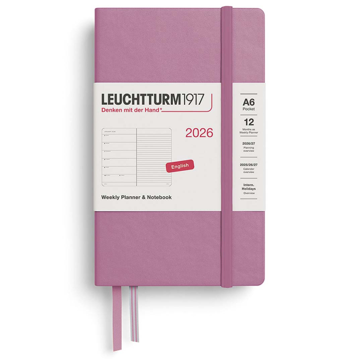 Planner Weekly Planner & Notebook 2026 A6 Dusty Rose in the group Paper & Pads / Planners / 12-Month Planners at Pen Store (136231)