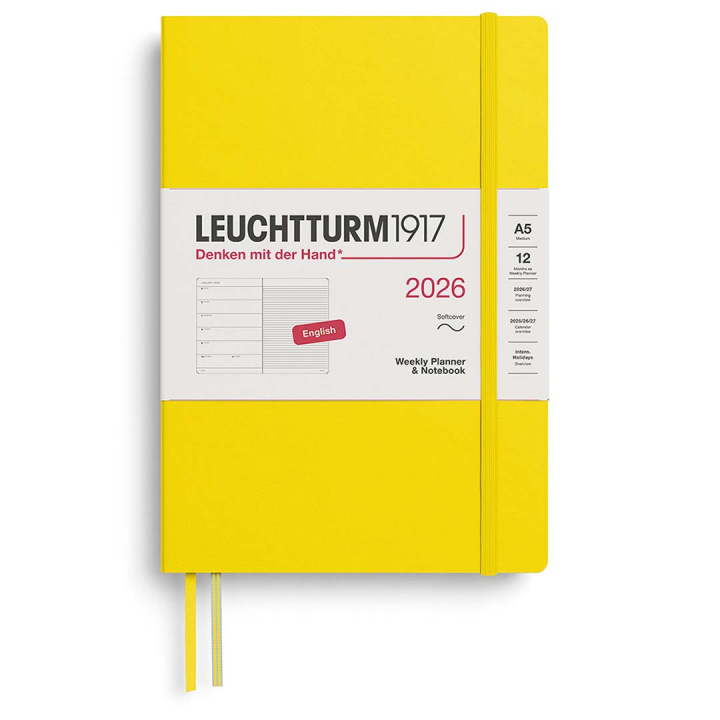 Planner Weekly Planner & Notebook 2026 A5 Soft Cover Lemon in the group Paper & Pads / Planners / 12-Month Planners at Pen Store (136243)