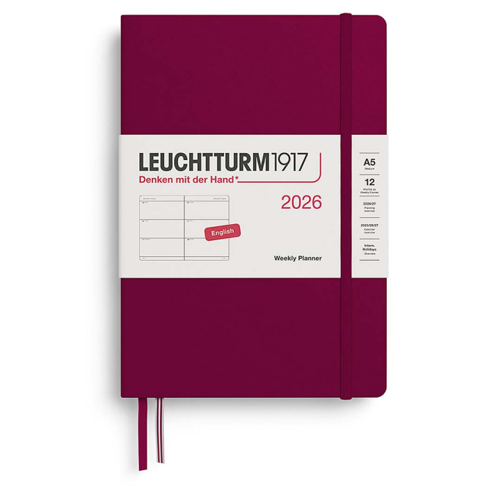 Planner Weekly Planner 2026 A5 Port Red in the group Paper & Pads / Planners / 12-Month Planners at Pen Store (136253)