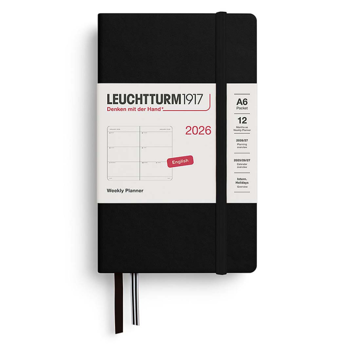 Planner Weekly Planner 2026 A6 Black in the group Paper & Pads / Planners / 12-Month Planners at Pen Store (136259)