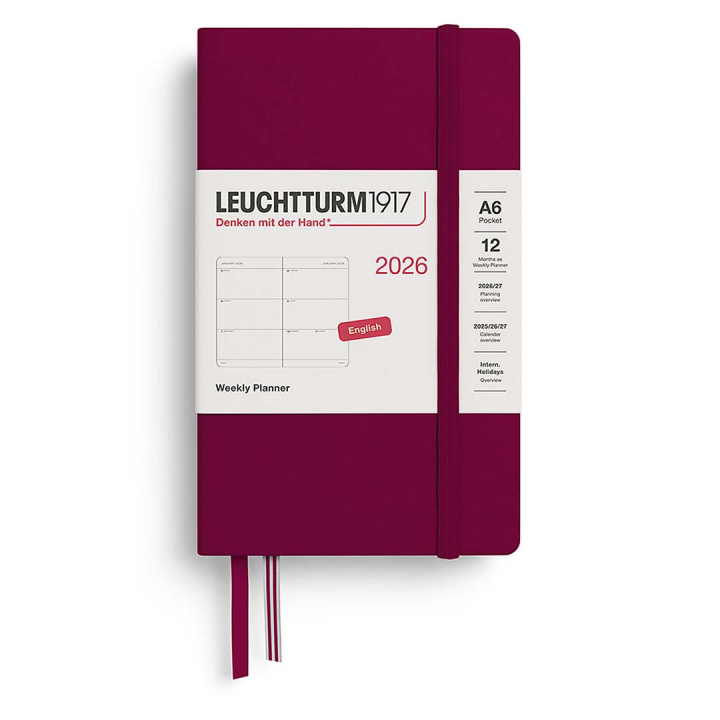 Planner Weekly Planner 2026 A6 Port Red in the group Paper & Pads / Planners / 12-Month Planners at Pen Store (136261)