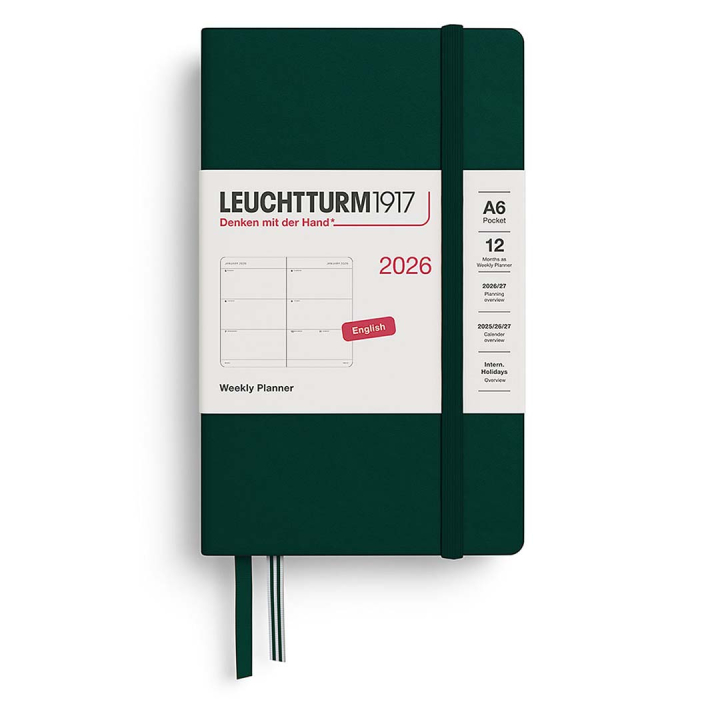 Planner Weekly Planner 2026 A6 Forest Green in the group Paper & Pads / Planners / 12-Month Planners at Pen Store (136264)