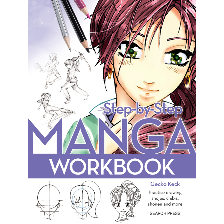Step-by-Step Manga Workbook in the group Hobby & Creativity / Books / Art Instruction Books at Pen Store (136329)