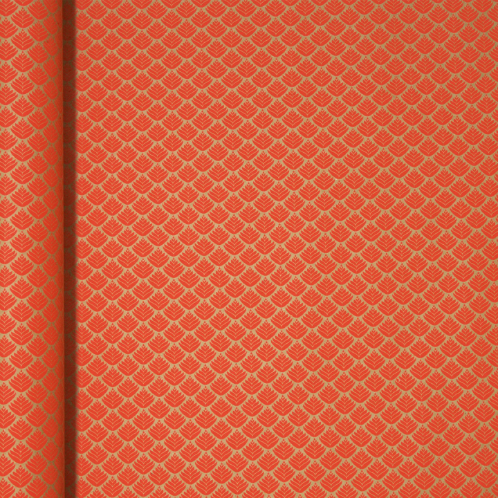 Gift wrap 35cm x 5m Kraft Red Flowers in the group Hobby & Creativity / Holidays and seasons / Wrapping at Pen Store (136355)