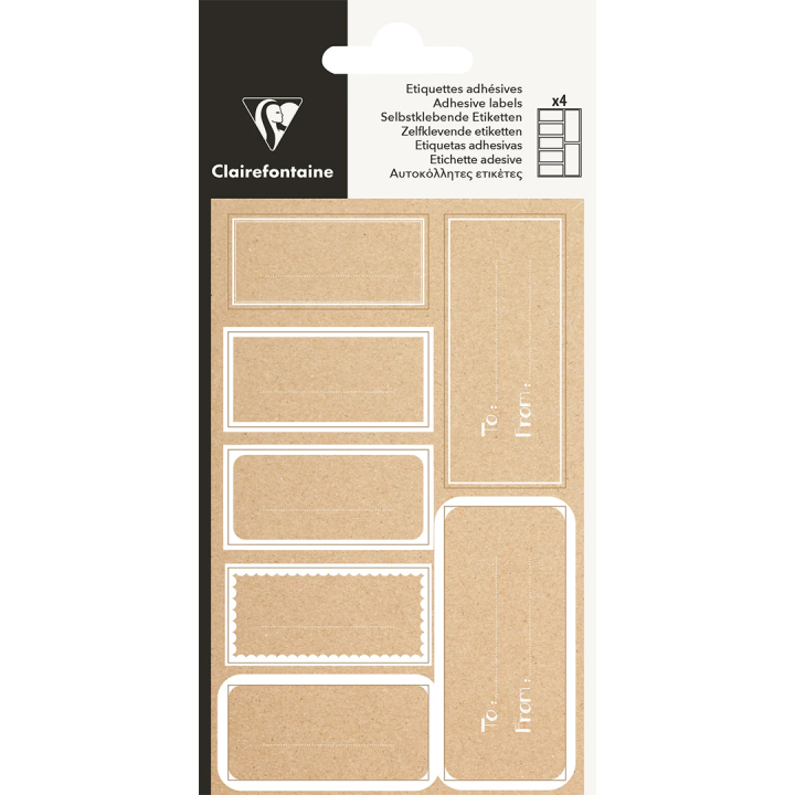 Kraft Label Rectangle White in the group Hobby & Creativity / Holidays and seasons / Wrapping at Pen Store (136384)