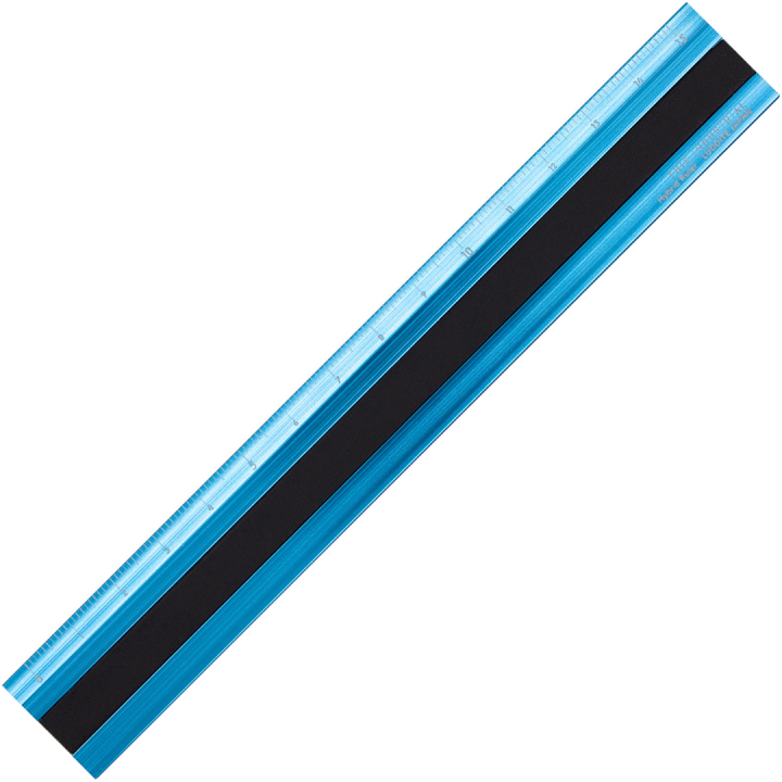 Ruler Aluminium/Leather 15 cm Turquoise/Black in the group Hobby & Creativity / Hobby Accessories / Rulers at Pen Store (136446)