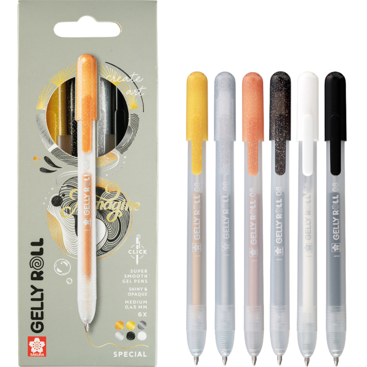 Gelly Roll Click 6-pack in the group Pens / Writing / Gel Pens at Pen Store (136604)