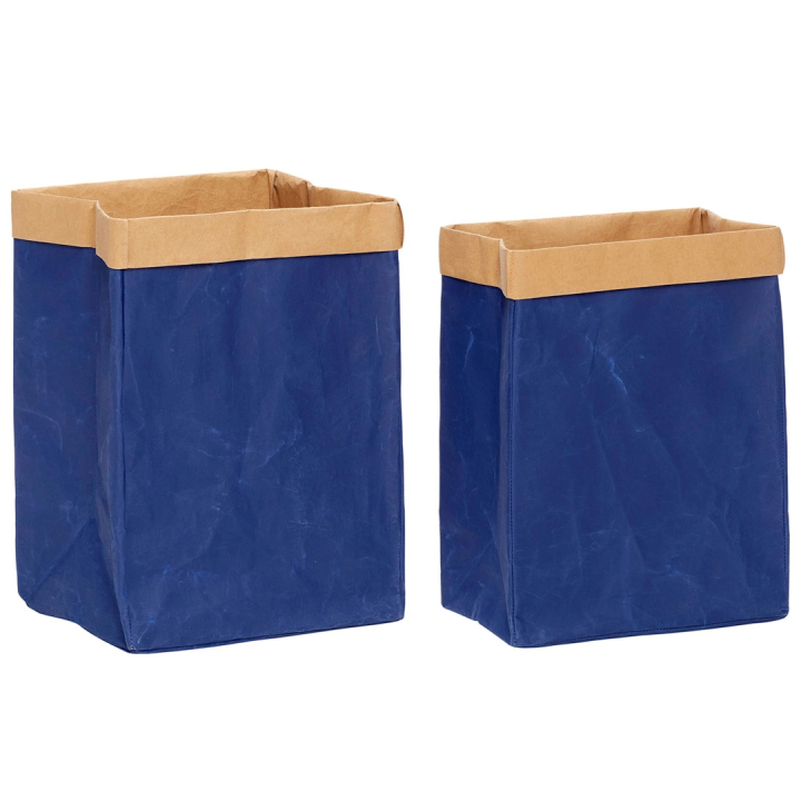 Paper basket Blue Storage Basket Set of 2 in the group Hobby & Creativity / Organize / Storage  at Pen Store (136659)