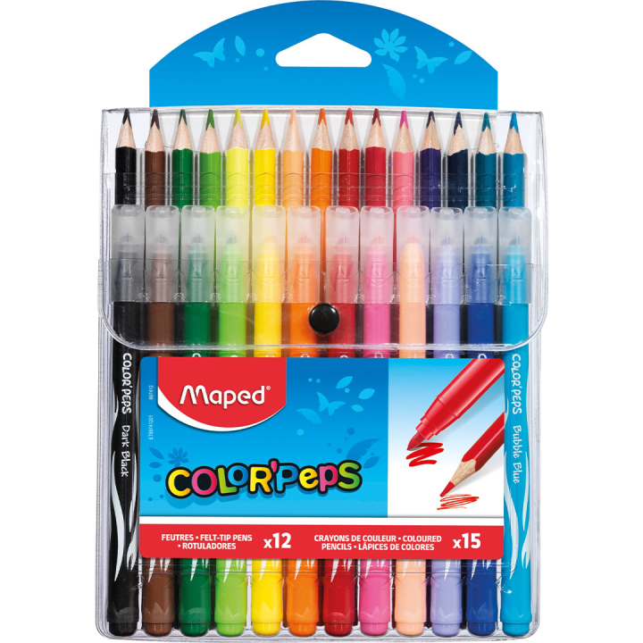 Colouring Pencils and Felt-tip Pens Color’Peps Pack of 27 in the group Kids / Kids' Pens / Coloring Pencils for Kids at Pen Store (136941)