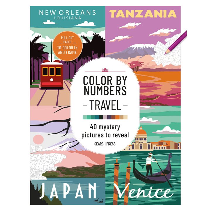 Color by Numbers: Travel in the group Hobby & Creativity / Books / Adult Coloring Books at Pen Store (137207)