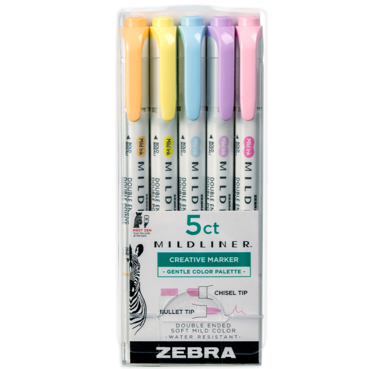 Mildliner 5-pack Gentle in the group Pens / Artist Pens / Illustration Markers at Pen Store (137262)