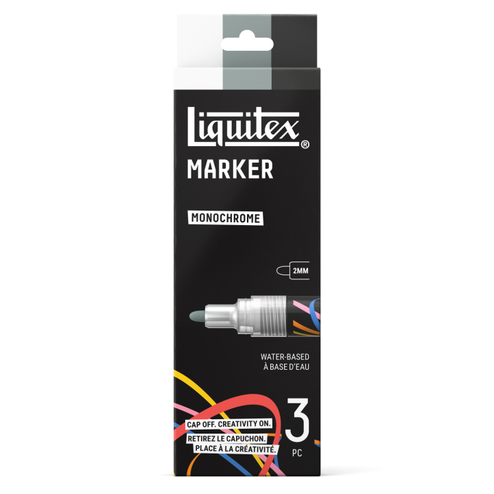 Marker Monochrome 3-piece Set in the group Pens / Artist Pens / Acrylic Markers at Pen Store (137367)