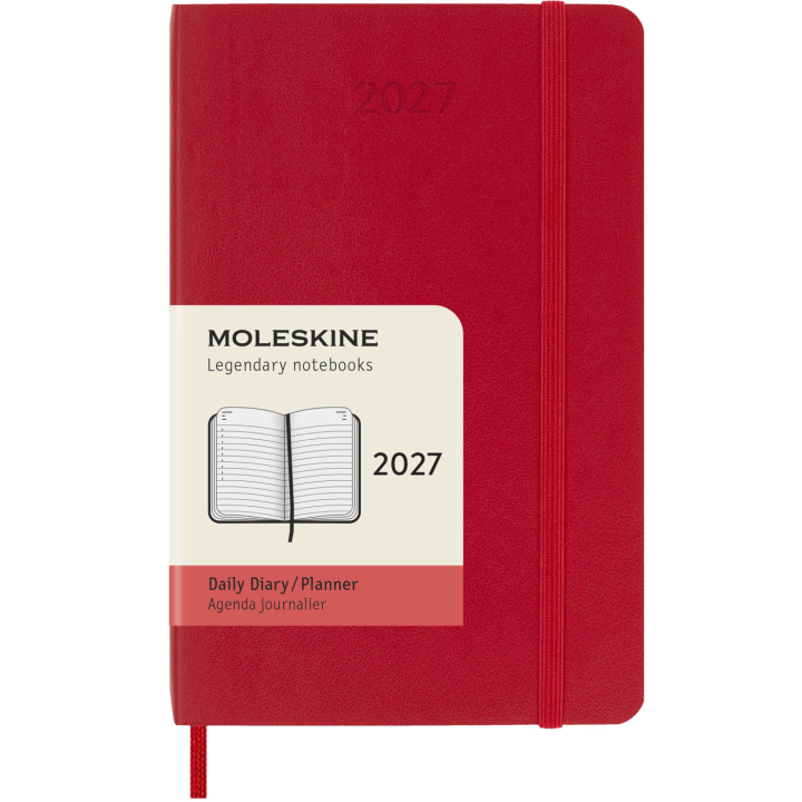 Planner 12M Daily 2027 Softcover Pocket Red in the group Paper & Pads / Planners / 12-Month Planners at Pen Store (137436)