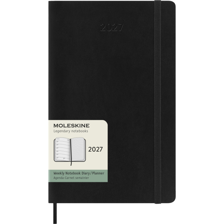 Planner 12M Weekly Notebook 2027 Softcover Large Black  in the group Paper & Pads / Planners / 12-Month Planners at Pen Store (137451)