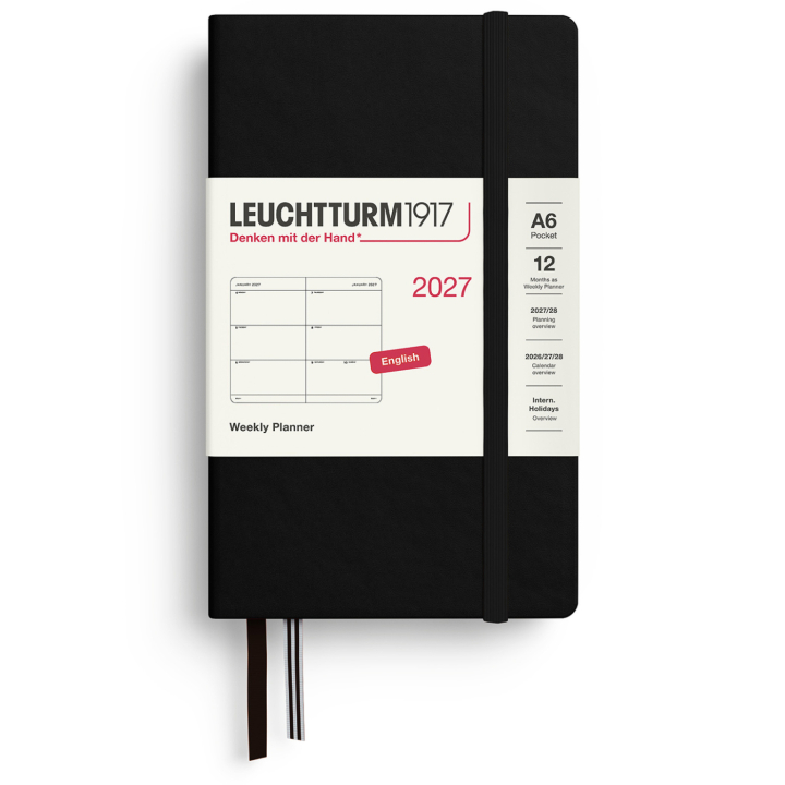 Planner Weekly Planner 2027 A6 Black in the group Paper & Pads / Planners / 12-Month Planners at Pen Store (137479)