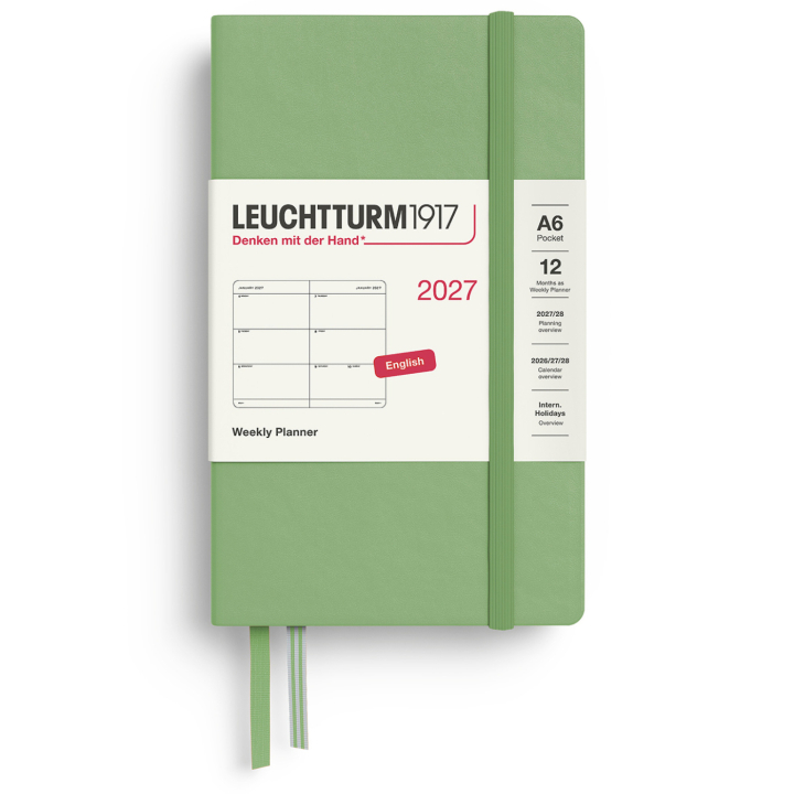 Planner Weekly Planner 2027 A6 Sage in the group Paper & Pads / Planners / 12-Month Planners at Pen Store (137483)