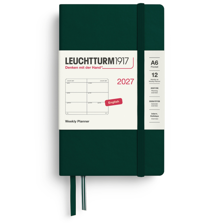 Planner Weekly Planner 2027 A6 Forest Green in the group Paper & Pads / Planners / 12-Month Planners at Pen Store (137484)