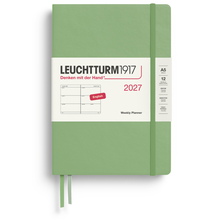 Planner Weekly Planner 2027 A5 Sage in the group Paper & Pads / Planners / 12-Month Planners at Pen Store (137490)