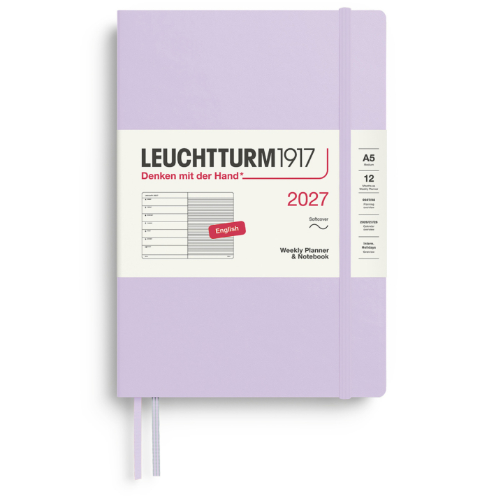 Planner Weekly Planner & Notebook 2027 A5 Soft Cover Lilac in the group Paper & Pads / Planners / 12-Month Planners at Pen Store (137494)