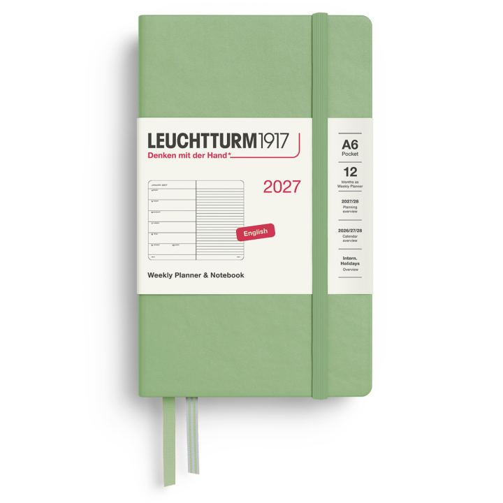 Planner Weekly Planner & Notebook 2027 A6 Sage in the group Paper & Pads / Planners / 12-Month Planners at Pen Store (137509)