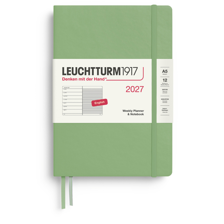 Planner Weekly Planner & Notebook 2026 A5 Sage in the group Paper & Pads / Planners / 12-Month Planners at Pen Store (137519)