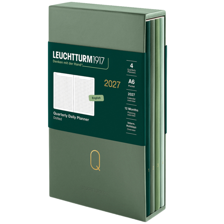 Planner Quarterly Planner 2027 Shades of Green in the group Paper & Pads / Planners / 12-Month Planners at Pen Store (137525)