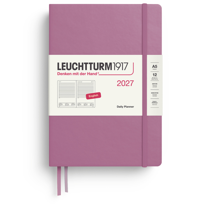 Planner Daily Planner 2027 A5 Dusty Rose in the group Paper & Pads / Planners / 12-Month Planners at Pen Store (137527)