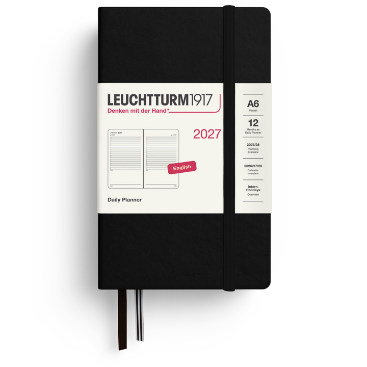 Planner Daily Planner 2027 A6 Black in the group Paper & Pads / Planners / 12-Month Planners at Pen Store (137533)