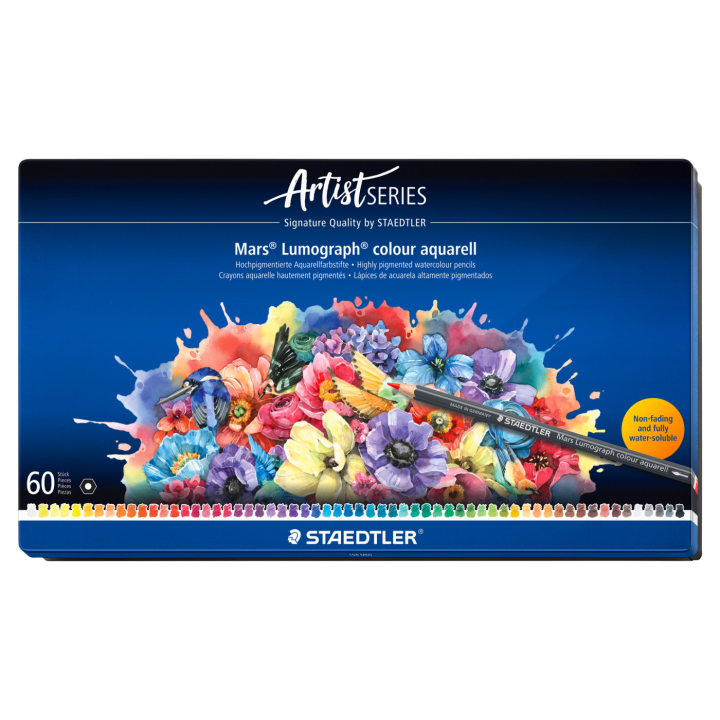 Watercolour pencils Mars Lumograph set of 60 in the group Pens / Artist Pens / Watercolour Pencils at Pen Store (137606)