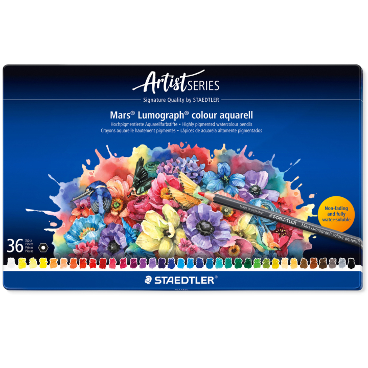 Watercolour pencils Mars Lumograph set of 36 in the group Pens / Artist Pens / Watercolour Pencils at Pen Store (137607)