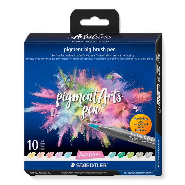 Pigment Arts Big Brush Pen set of 10 Pastel in the group Pens / Artist Pens / Brush Pens at Pen Store (137628)